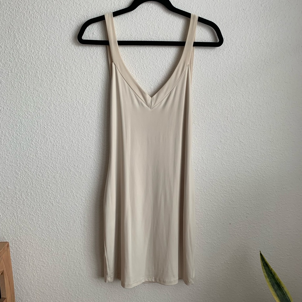 White Low Back Dress